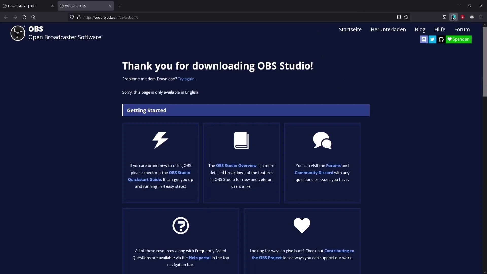 Perekaman video gratis dengan OBS Studio