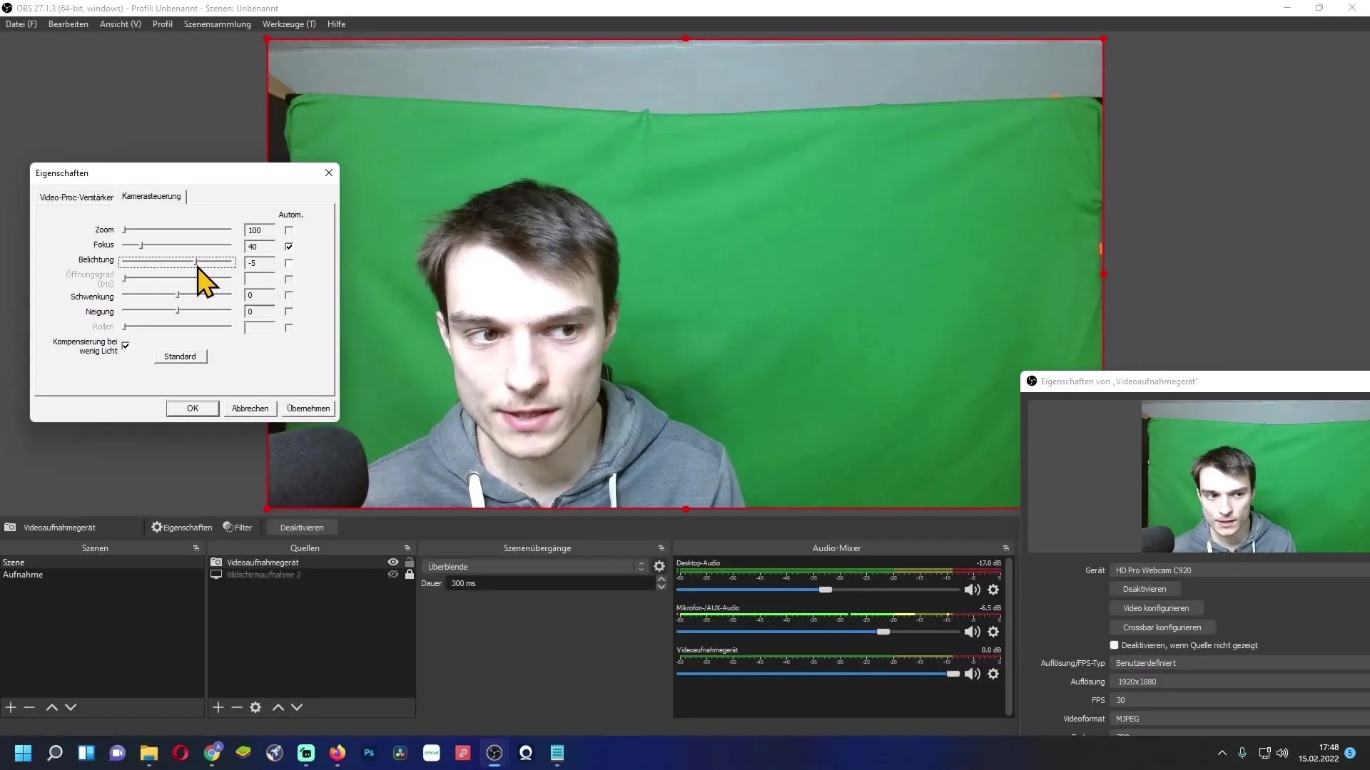 Configurer au mieux votre webcam - Guide pour OBS Studio