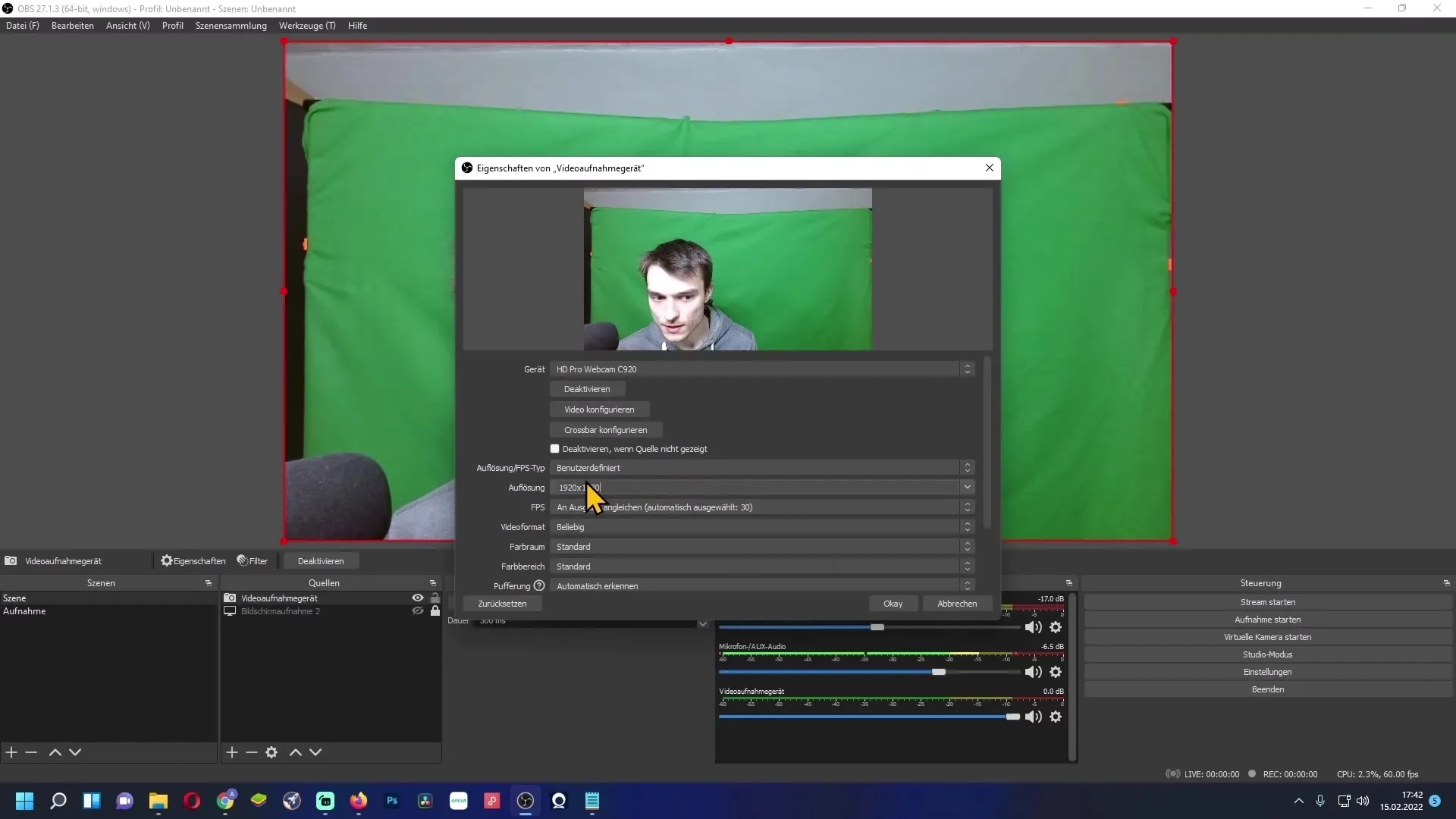 Configurare ottimamente la webcam - Guida per OBS Studio