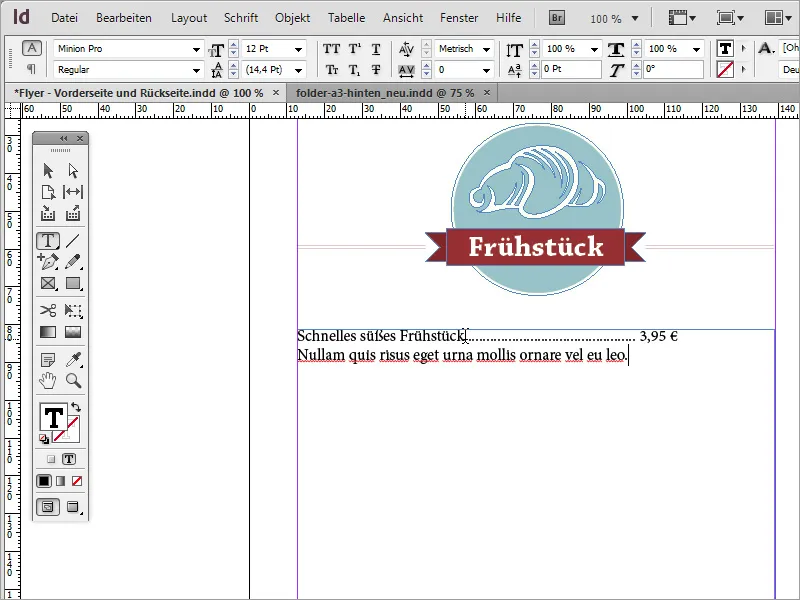 Skapa en professionell meny i Adobe InDesign - Del 4.