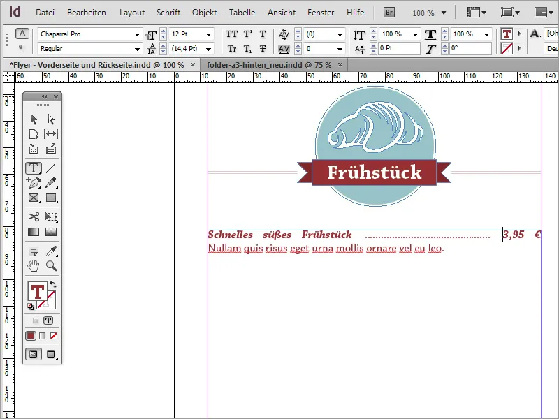 Adobe InDesign'da profesyonel bir menü tasarımı yapmak - Bölüm 4