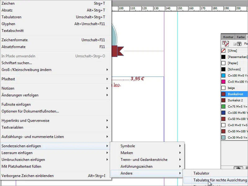 Création d'un menu professionnel sur Adobe InDesign - Partie 4