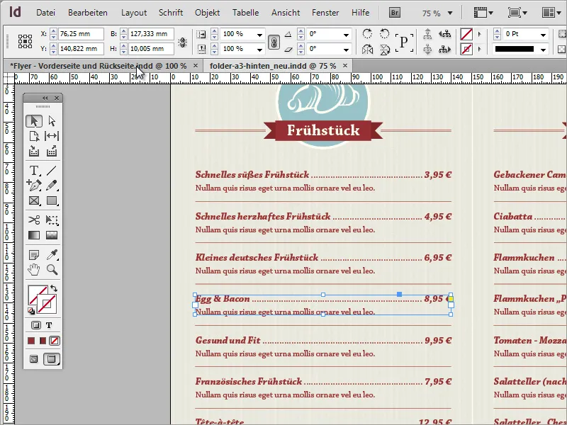 Adobe InDesign ile profesyonel bir menü tasarlayın - Bölüm 4.