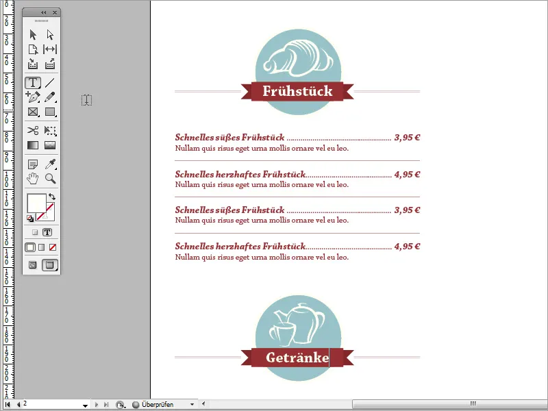 Designa en professionell meny i Adobe InDesign - Del 4