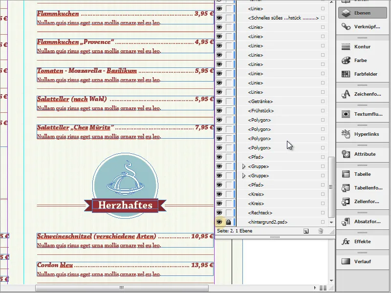 Adobe InDesign ile profesyonel bir menü tasarlamak - Bölüm 4