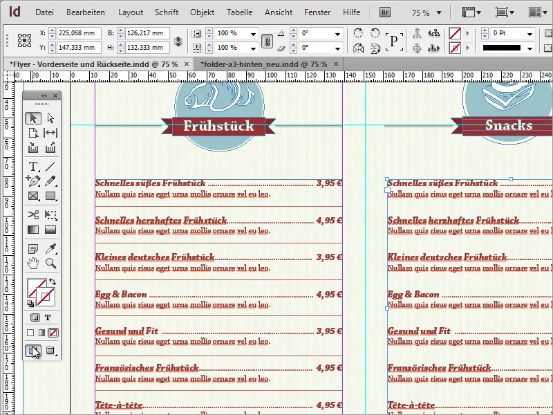 Création d'un menu professionnel sur Adobe InDesign - Partie 4