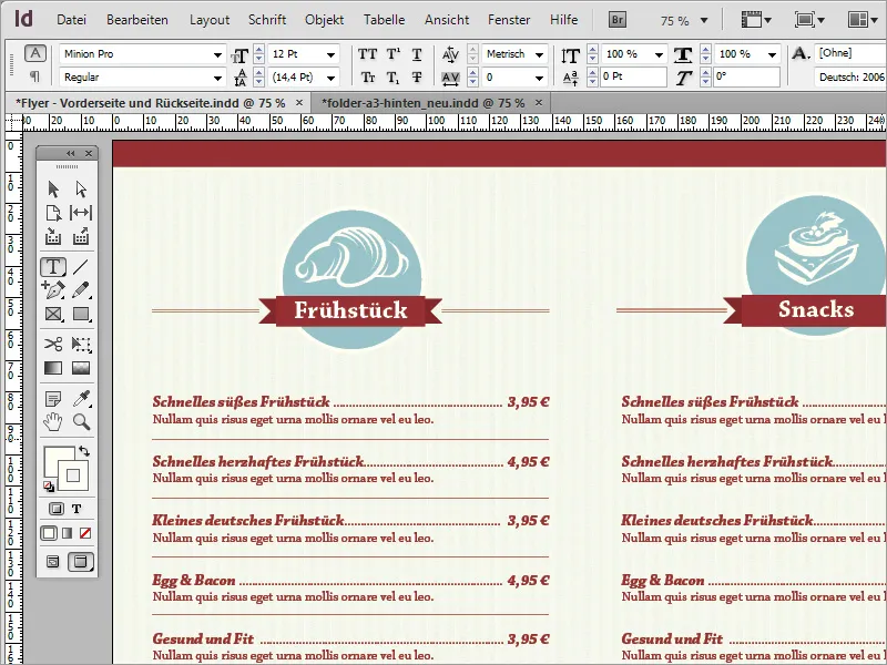 Designa en professionell meny i Adobe InDesign - Del 4