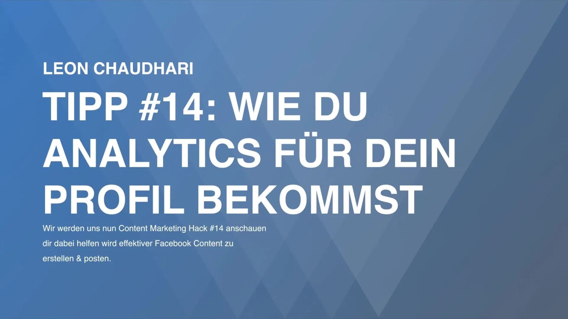 Szerezd be a Facebook Analytics-t a profilodhoz