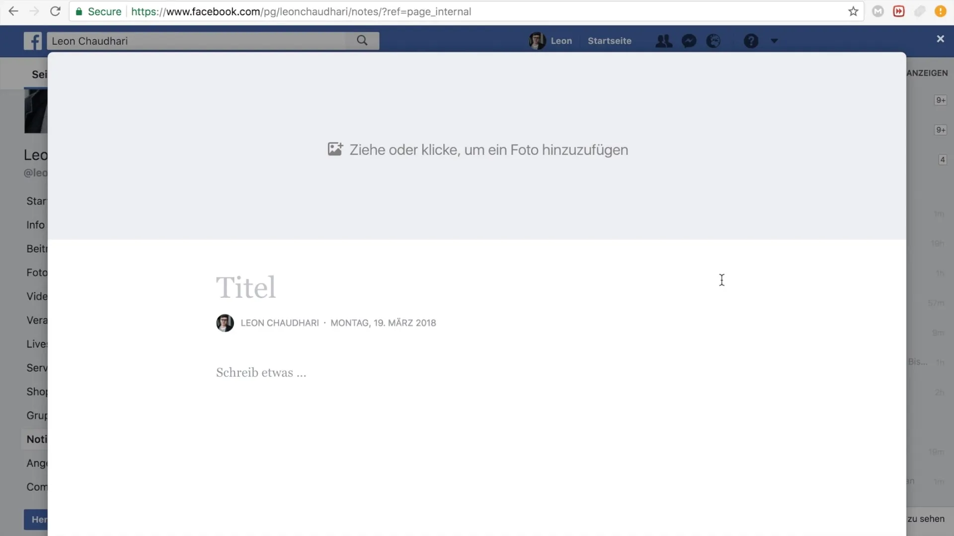 Améliorer ta page Facebook avec des notes