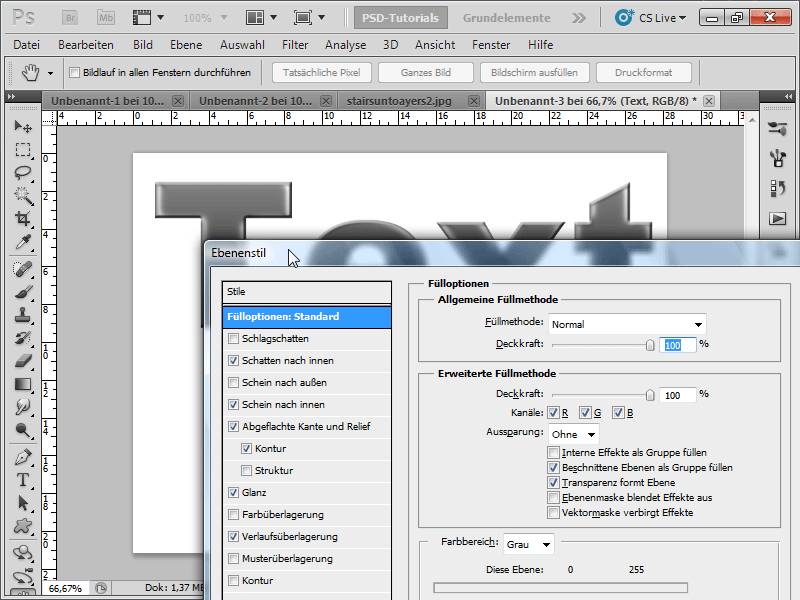 Criar texto cromado - três exemplos com apenas alguns cliques