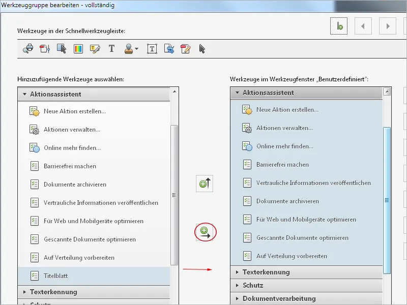 Définir, exporter et importer des actions dans Acrobat.