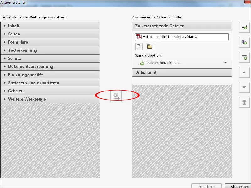 Définir, exporter et importer des actions dans Acrobat.