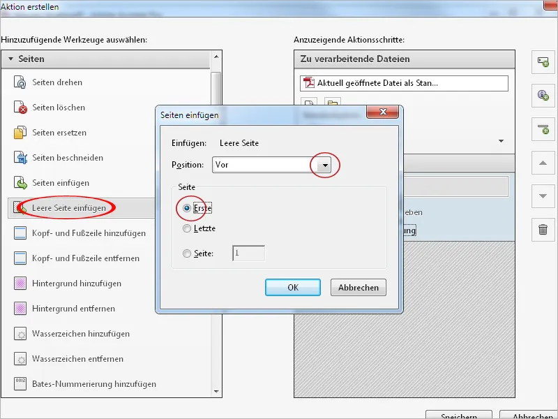 Définir, exporter et importer des actions dans Acrobat.