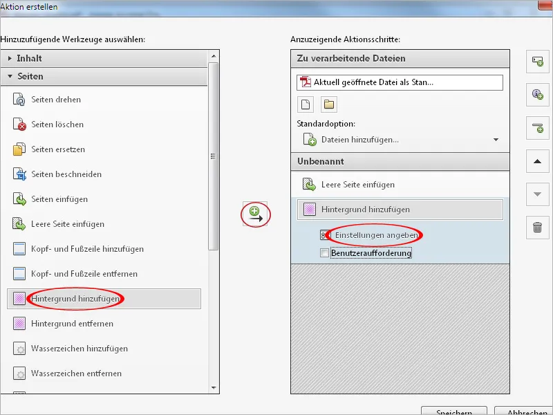 Définir, exporter et importer des actions dans Acrobat.