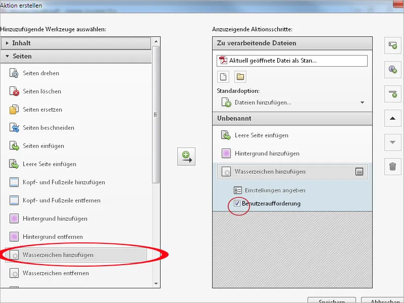 Définir, exporter et importer des actions dans Acrobat.