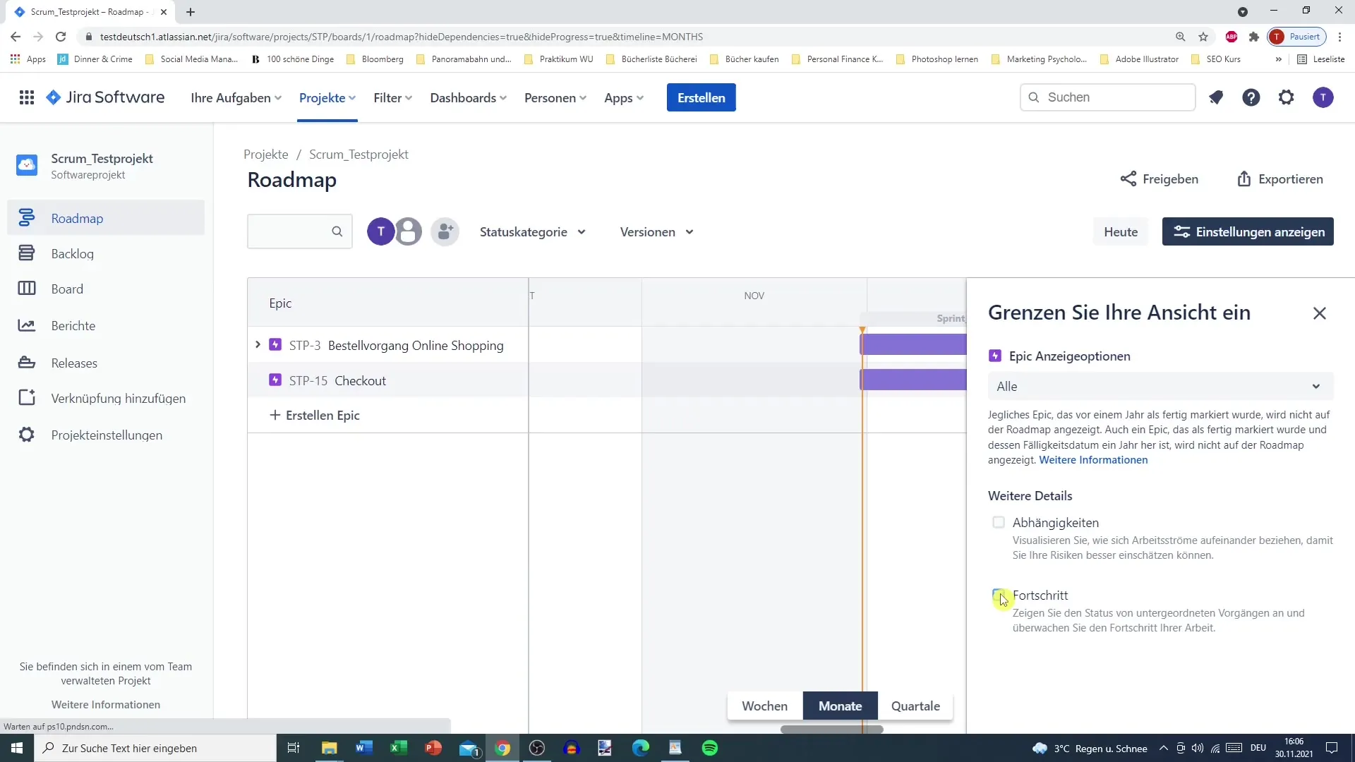 Bruk Jira Roadmap effektivt