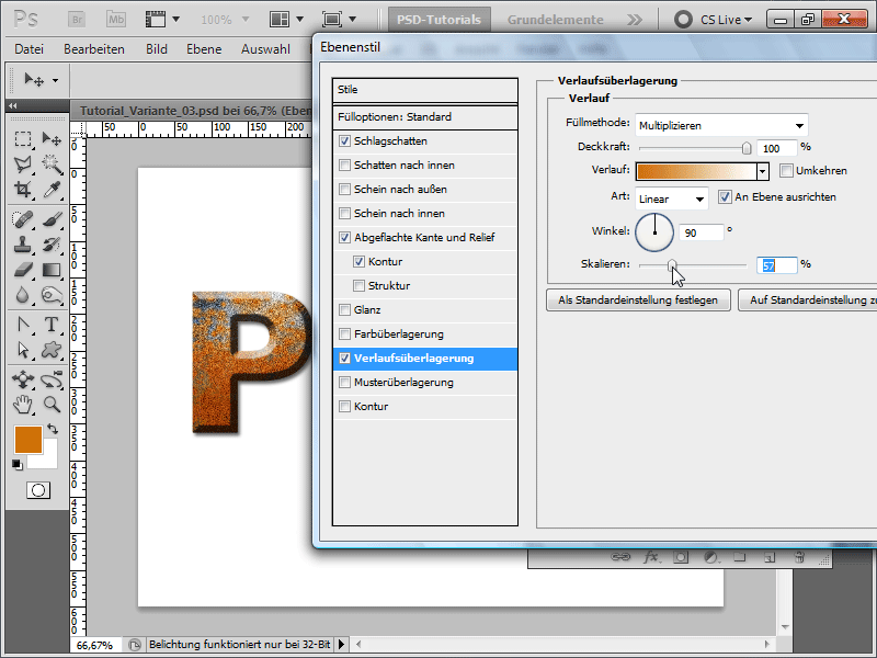 Rost - 6 Varianten, eine Rosttextur/einen Rosttext zu erstellen