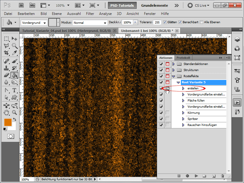 Rost - 6 Varianten, eine Rosttextur/einen Rosttext zu erstellen