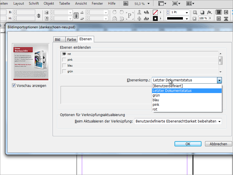 Tipy a triky k programu Adobe InDesign: Importování souborů Photoshop a chytře využití vrstevových kompozic