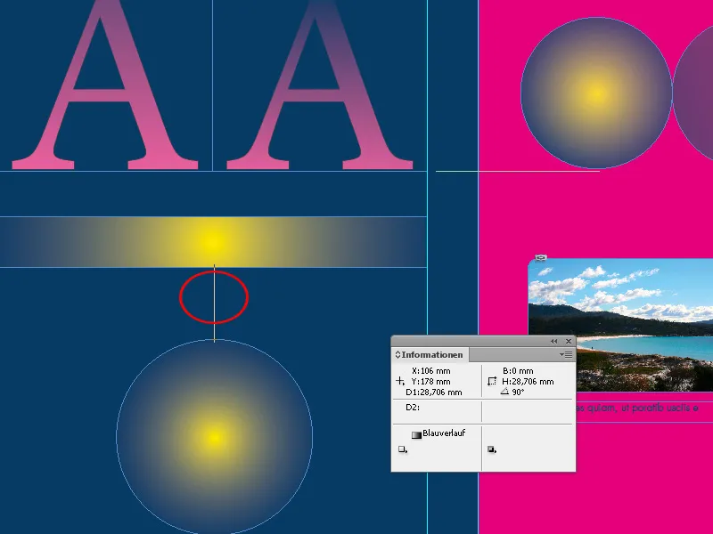 Das Pipette- und das Messwerkzeug in InDesign