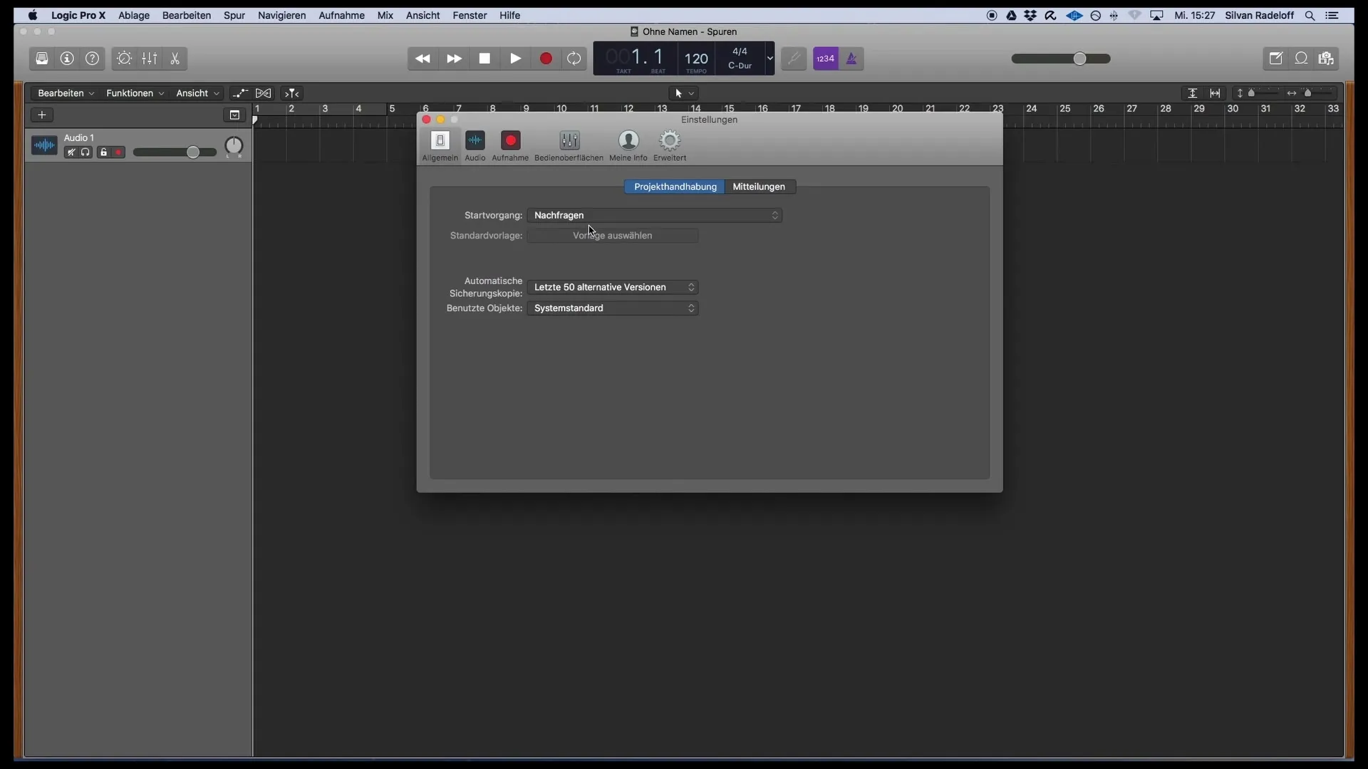 Pravilno nastavljanje in zagon z Logic Pro X