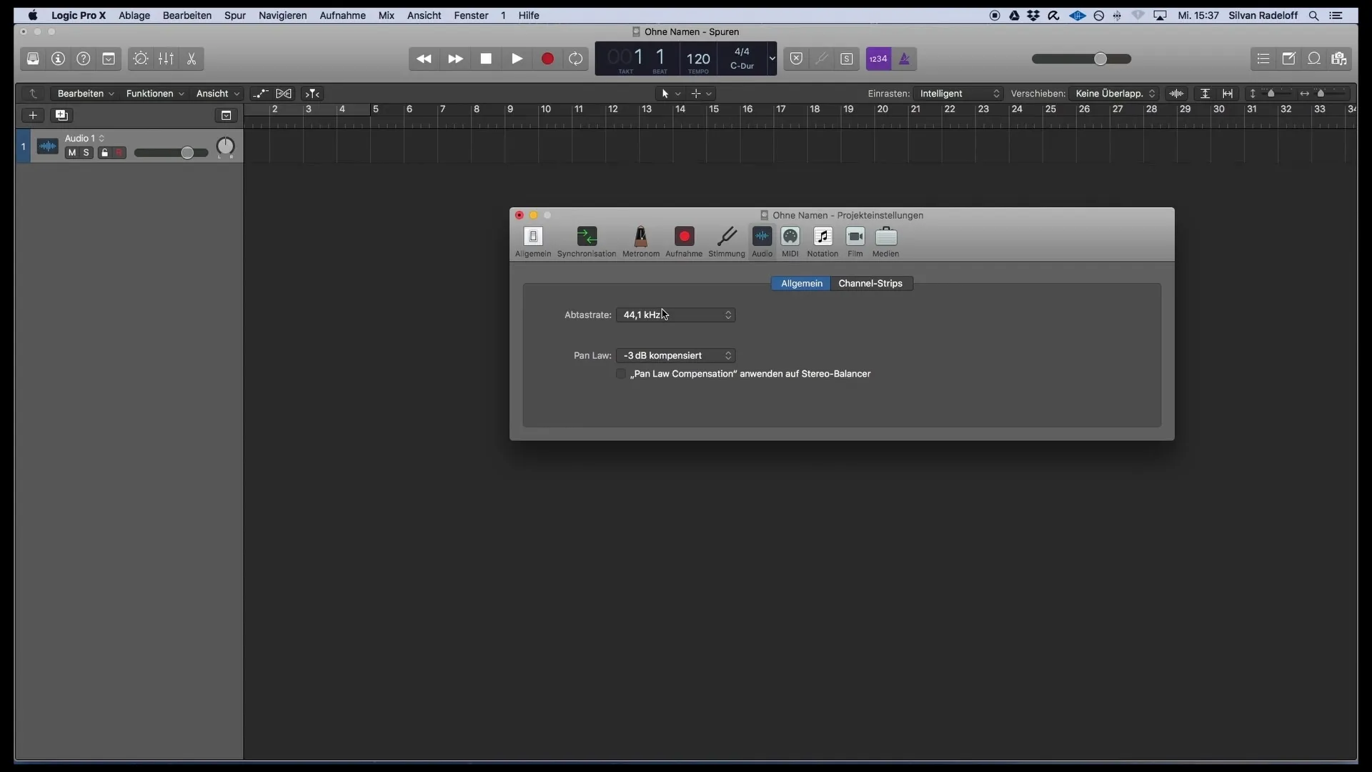 Benar menyetel dan memulai dengan Logic Pro X