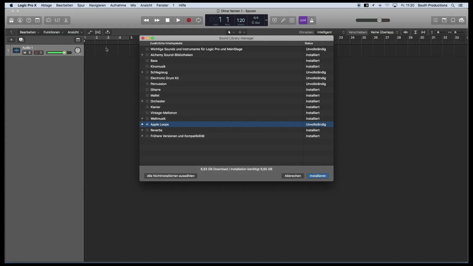 Mengatur dengan benar dan memulai dengan Logic Pro X