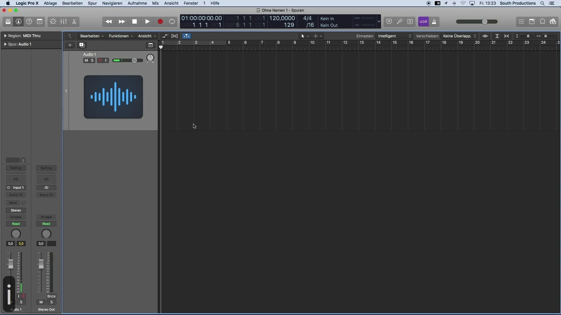 Inspektor v Logic Pro X: Návod k použití vlastností stop