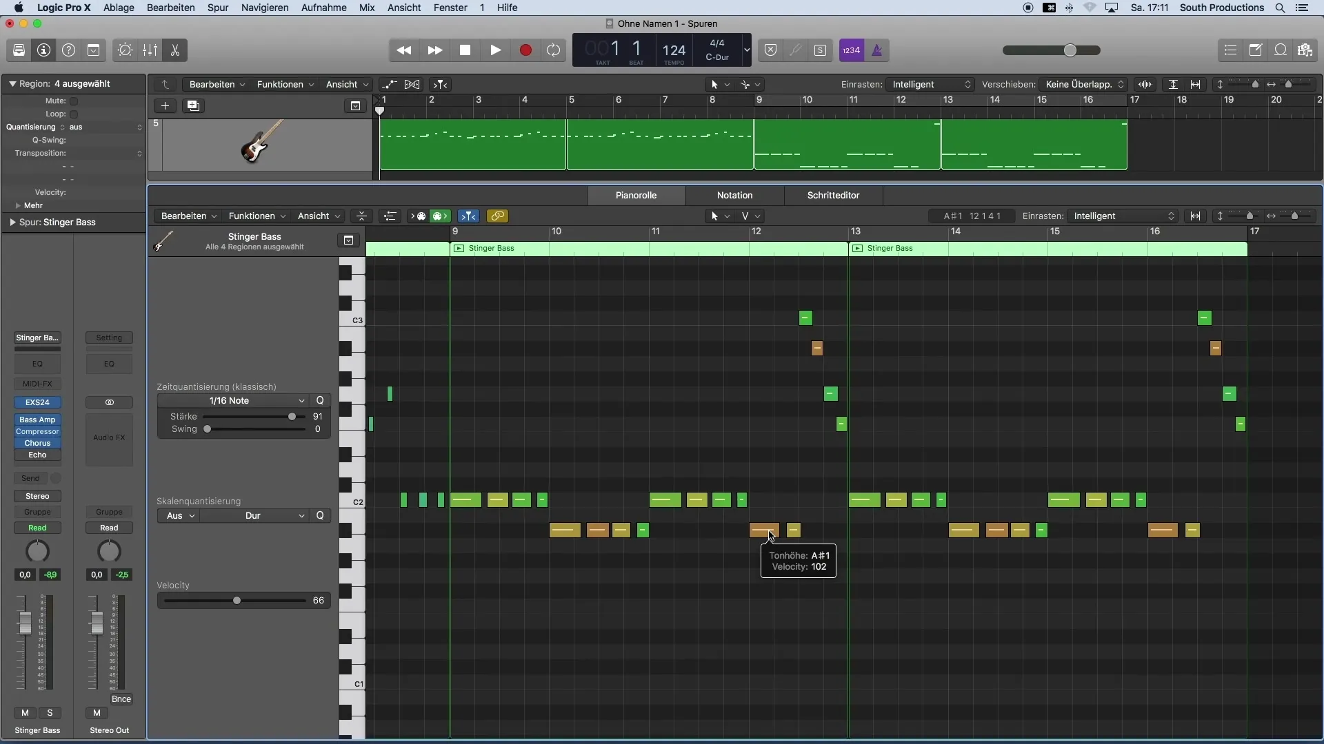 Menyesuaikan MIDI-Velocity dengan efisien di Logic Pro X