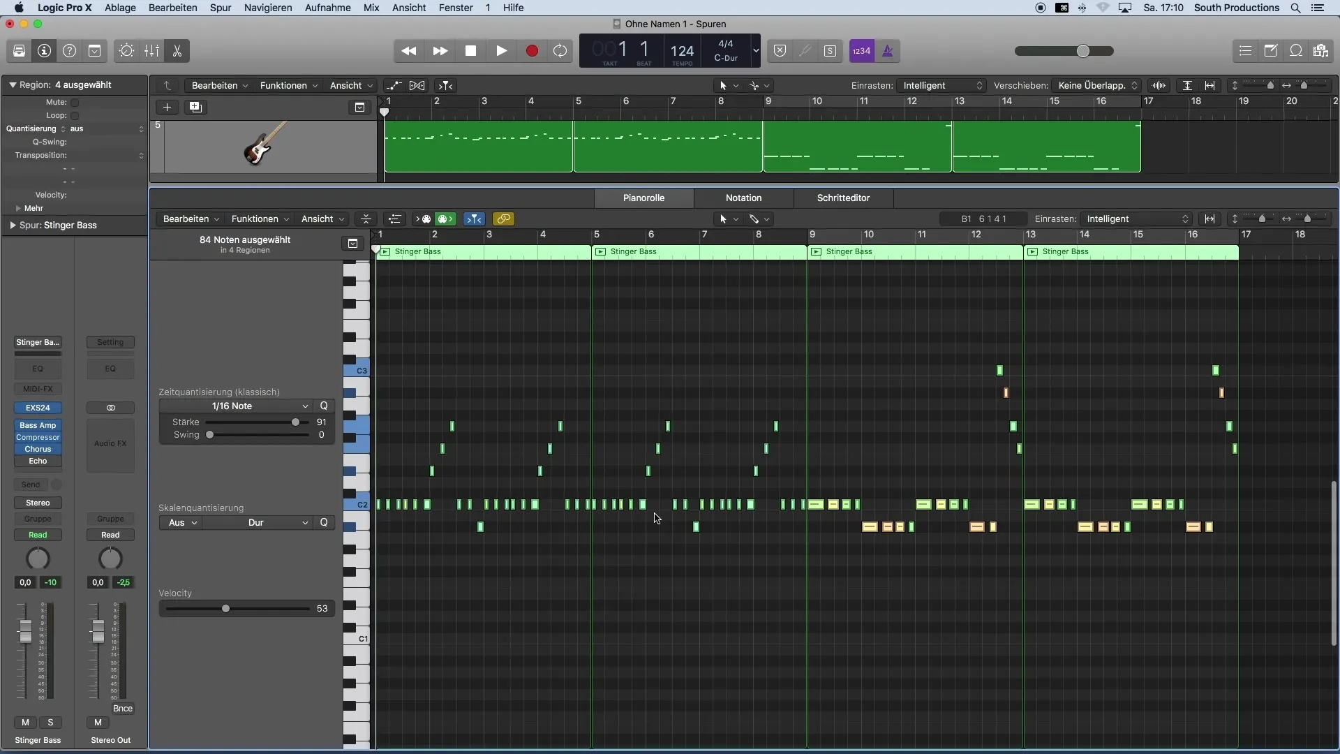 Menyesuaikan MIDI-Velocity dengan efisien di Logic Pro X