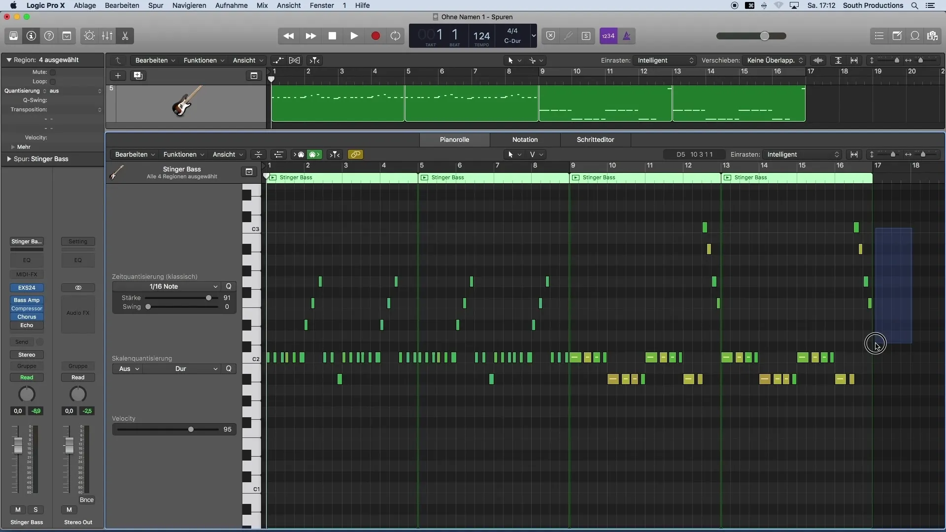 Upravit rychlost MIDI v Logic Pro X efektivně