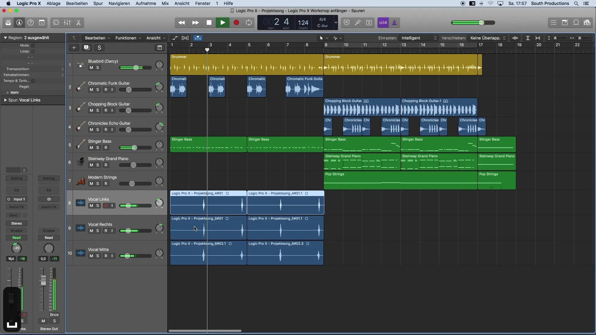 Merekam vokal di Logic Pro X - Panduan