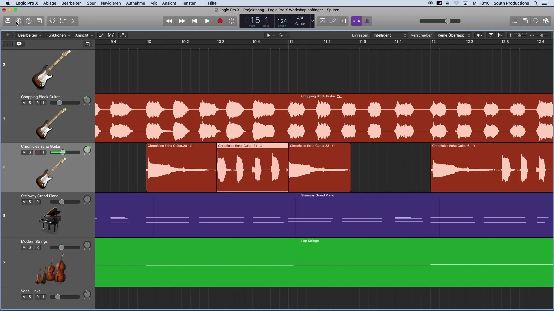 Menyesuaikan proporsi volume secara efektif di Logic Pro X