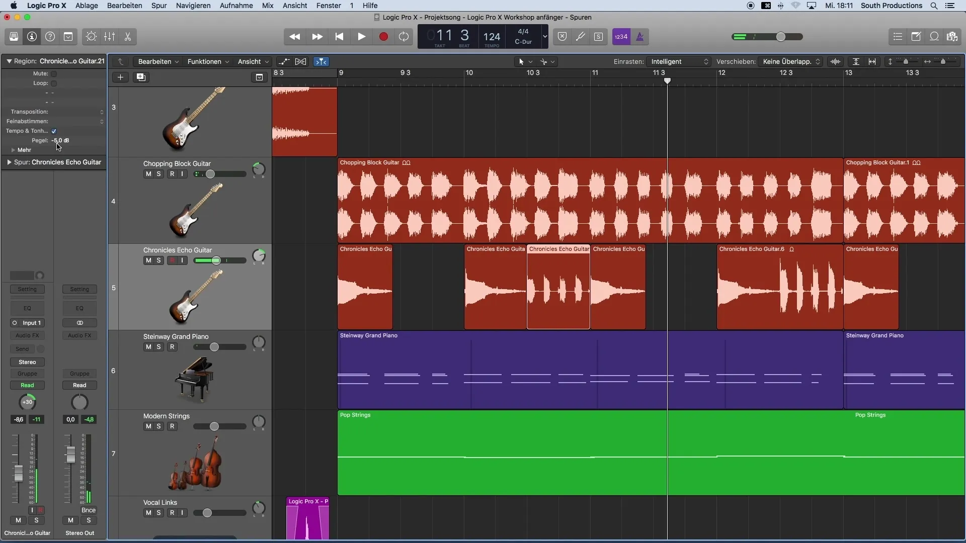 Menyesuaikan rasio volume secara efektif di Logic Pro X