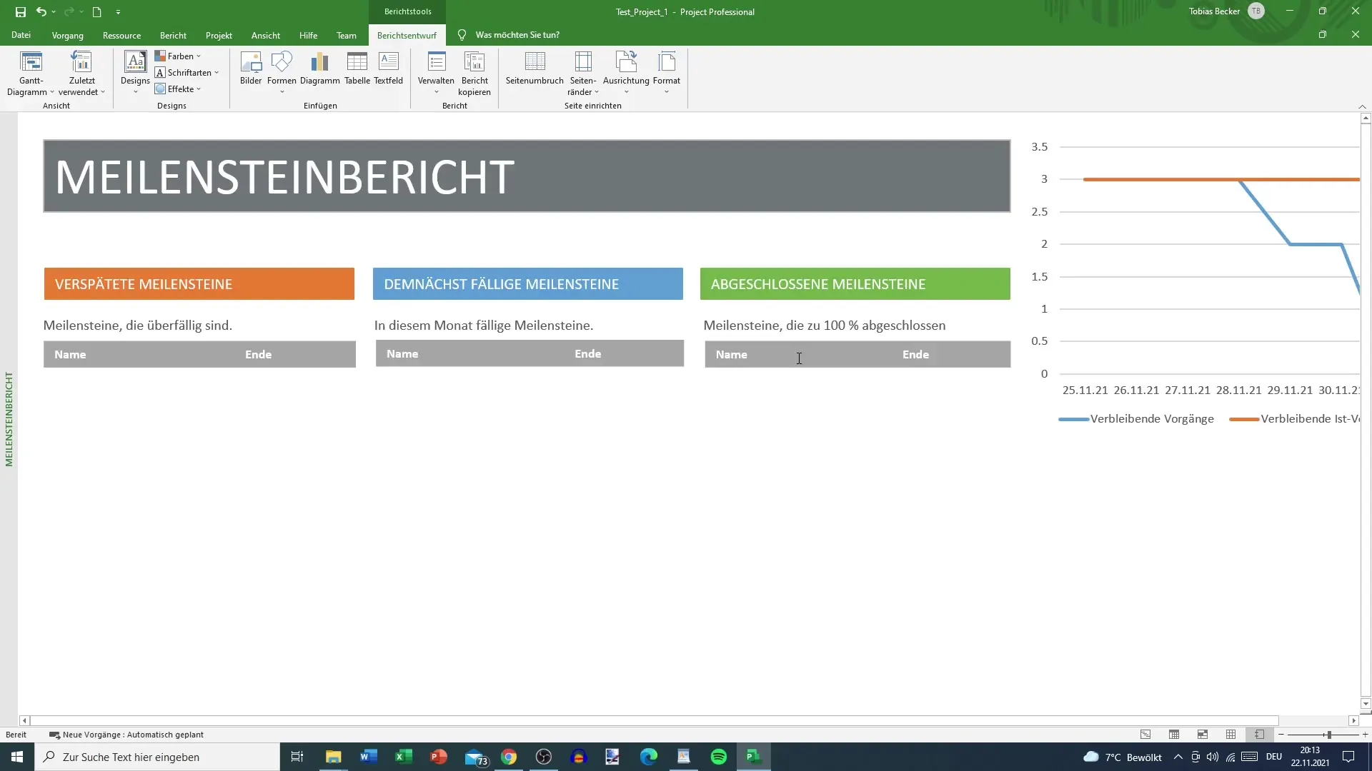 Projektfortschritt analysieren in MS Project - Schritt-für-Schritt-Anleitung