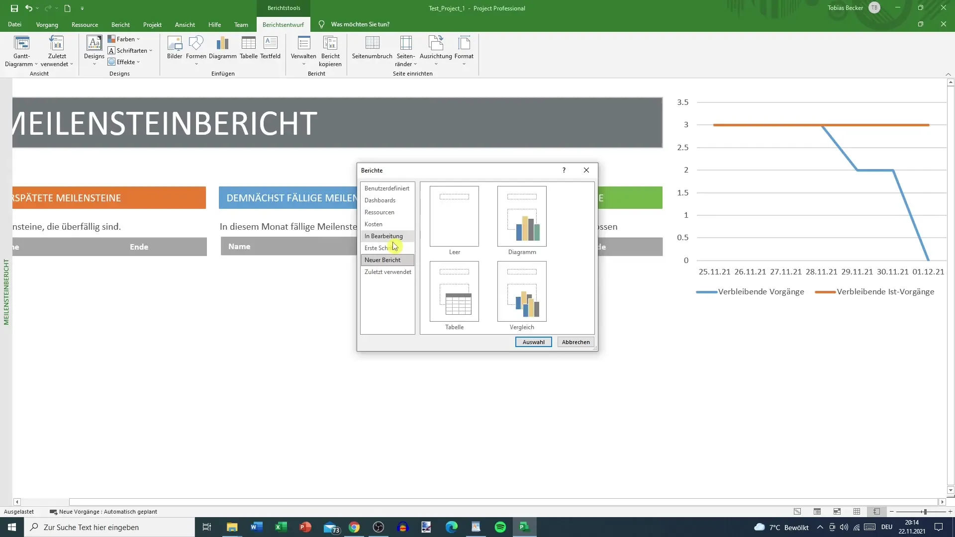 Projektfortschritt analysieren in MS Project - Schritt-für-Schritt-Anleitung