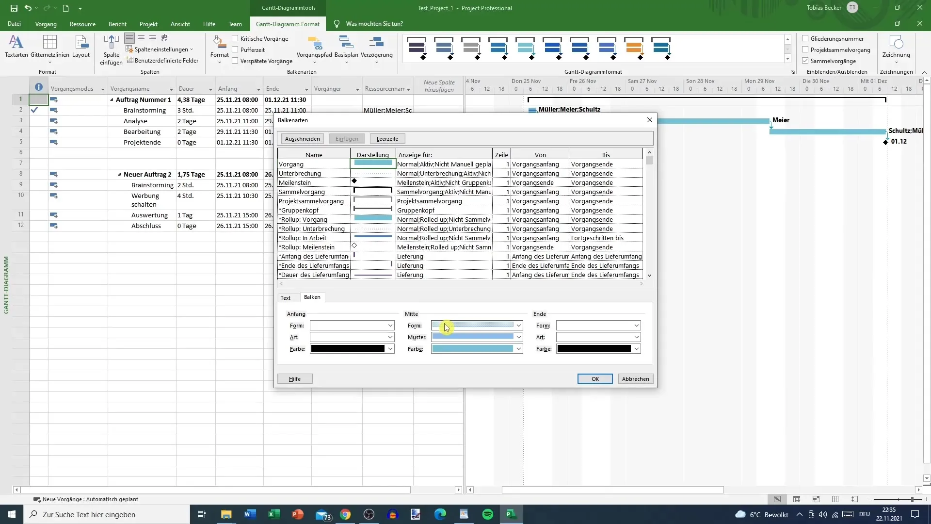 Mengatur diagram Gantt di Microsoft Project menjadi mudah