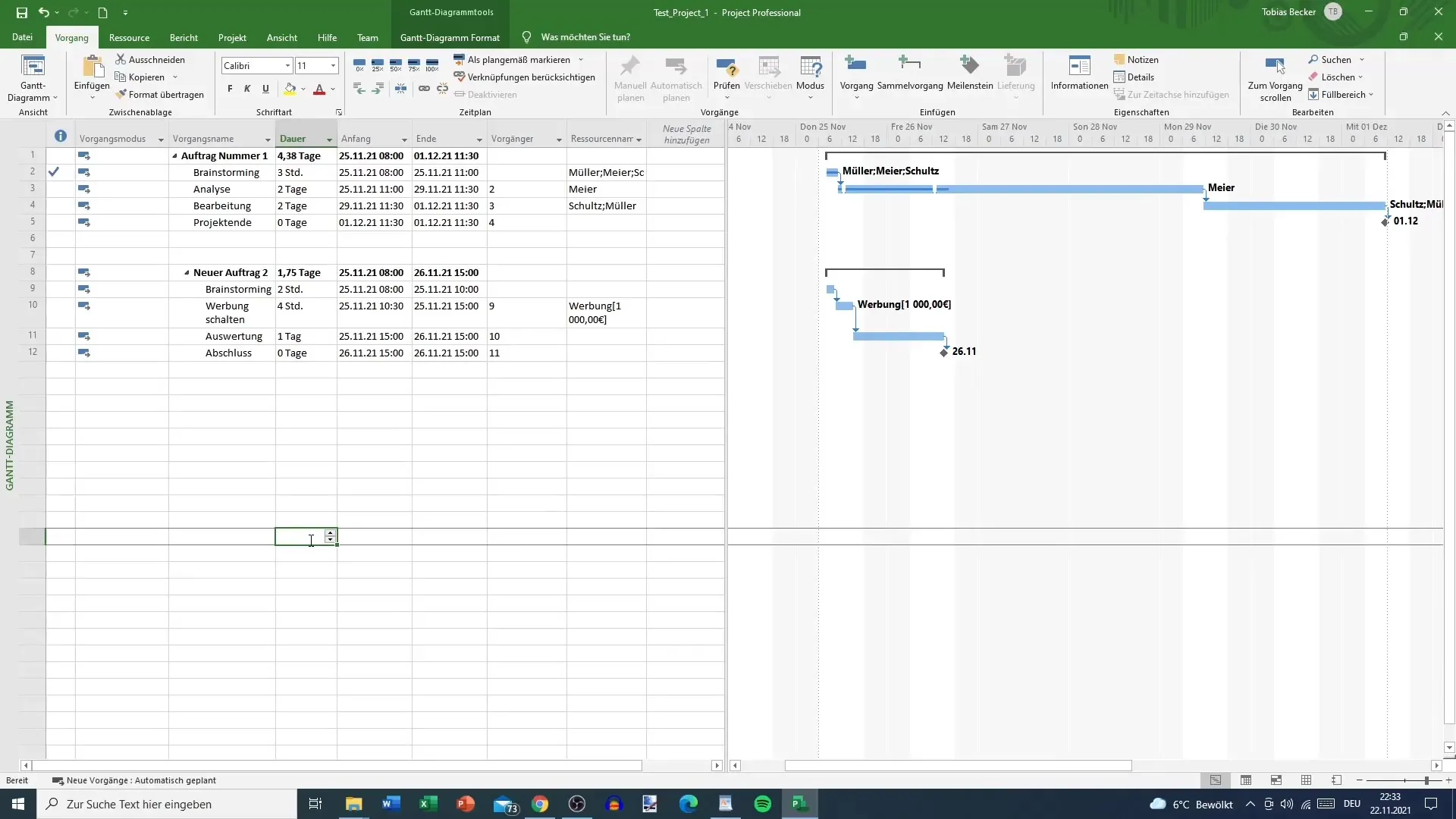 Mengatur diagram Gantt di Microsoft Project dengan mudah