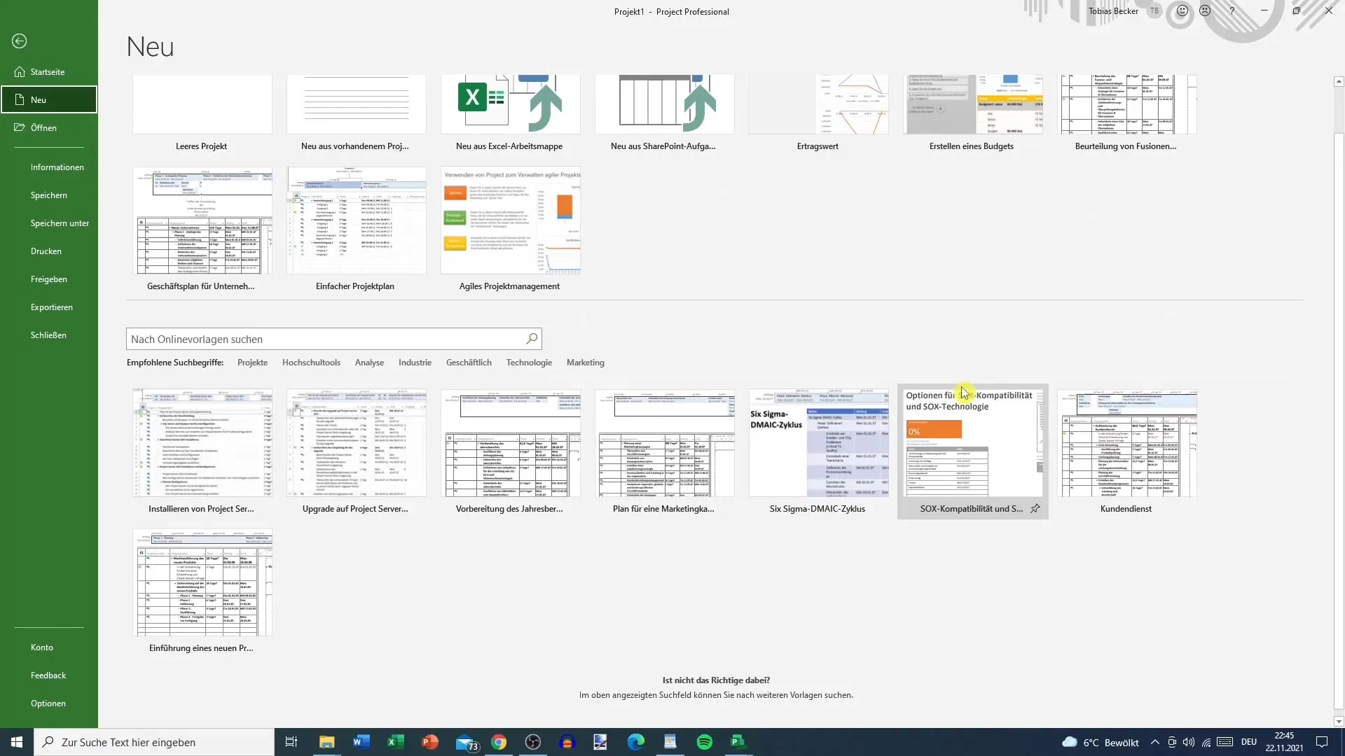 Memanfaatkan template secara efisien di MS Project