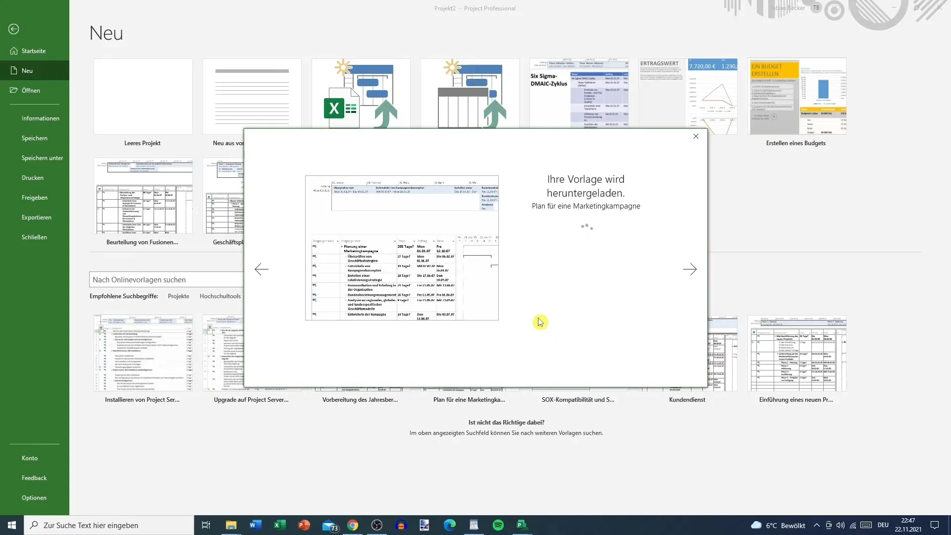 Memanfaatkan template dalam MS Project secara efisien