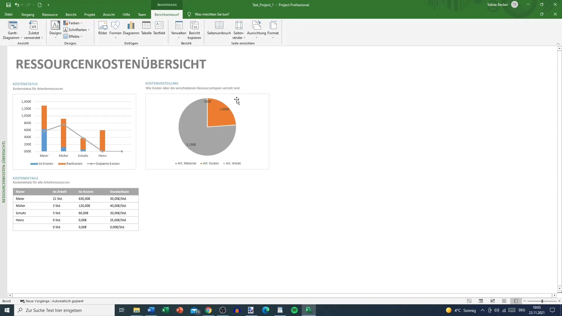 Kostenübersicht in MS Project – So behältst du dein Budget im Blick