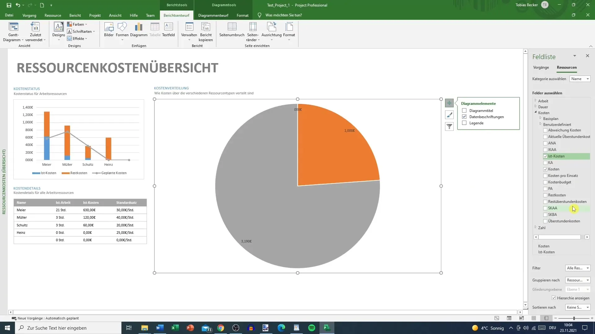 Kostenübersicht in MS Project – So behältst du dein Budget im Blick