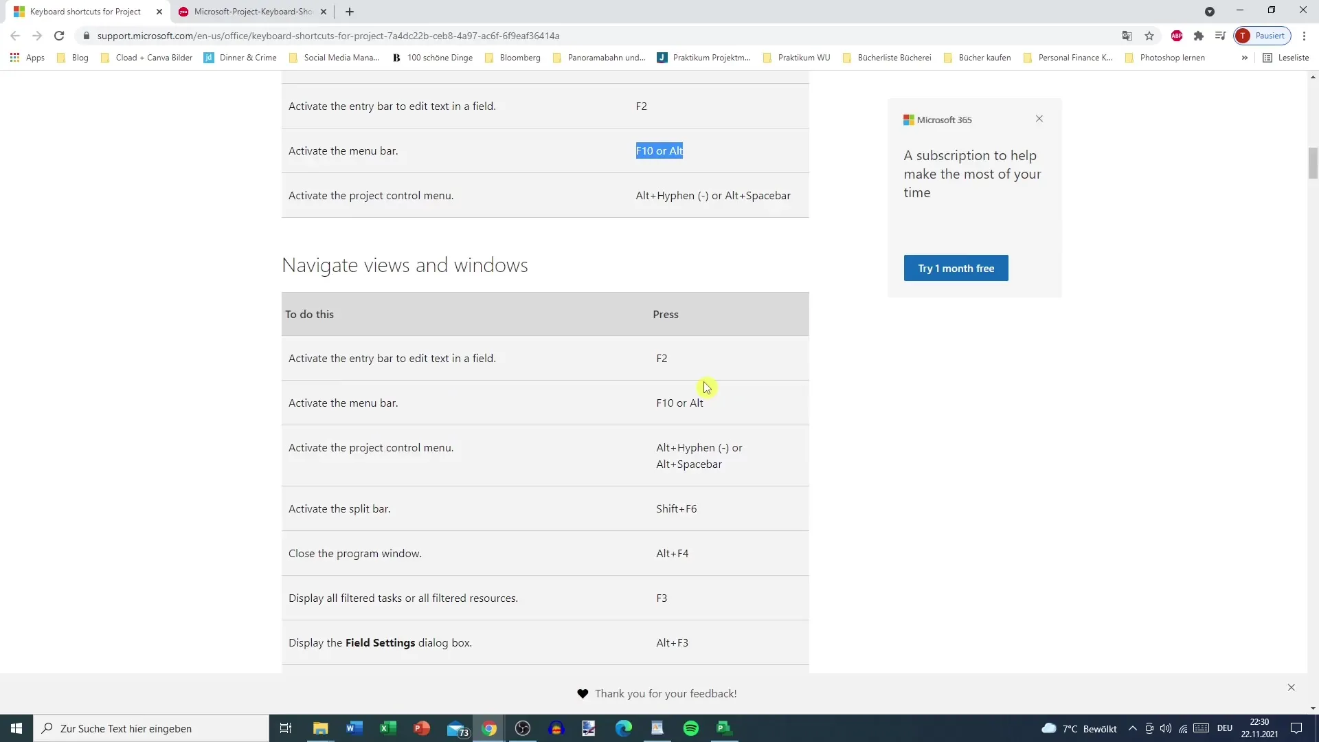 MS Project Shortcuts: Effizient und zeitsparend nutzen