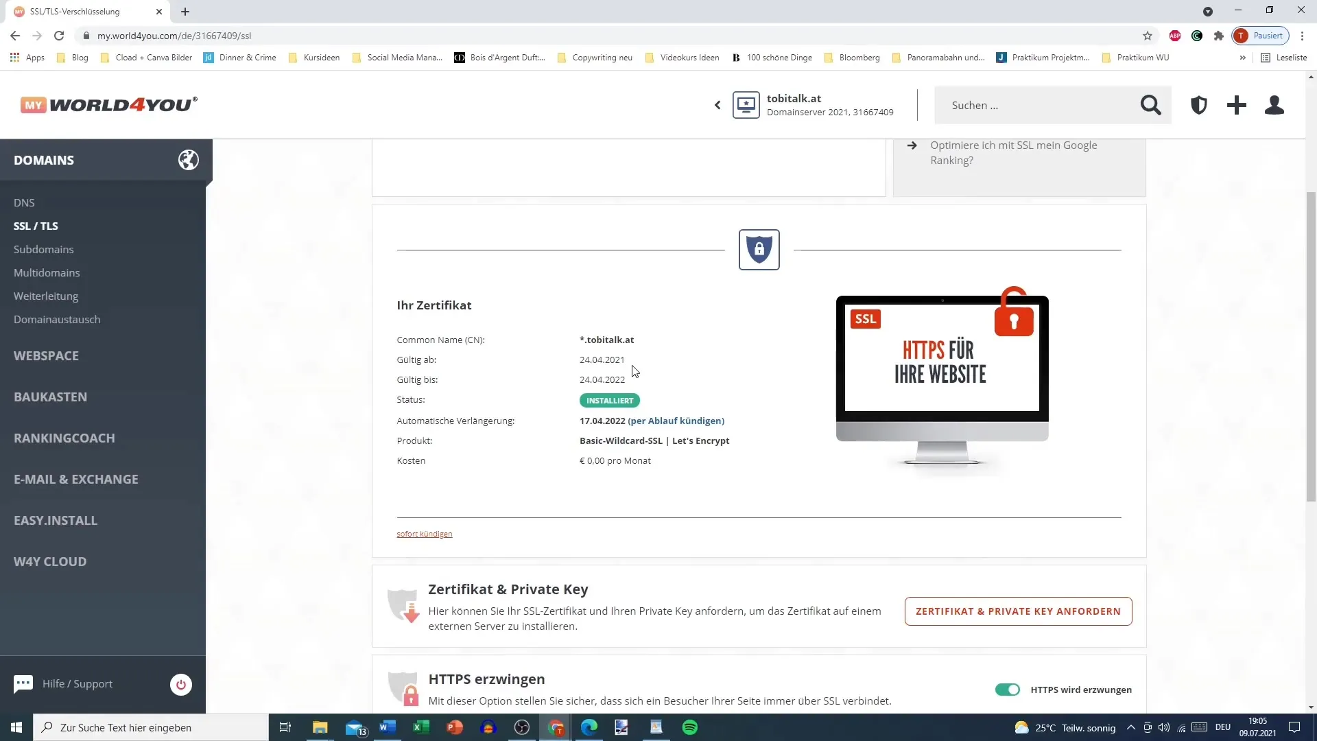 Mendirikan sertifikat SSL untuk situs WordPress Anda