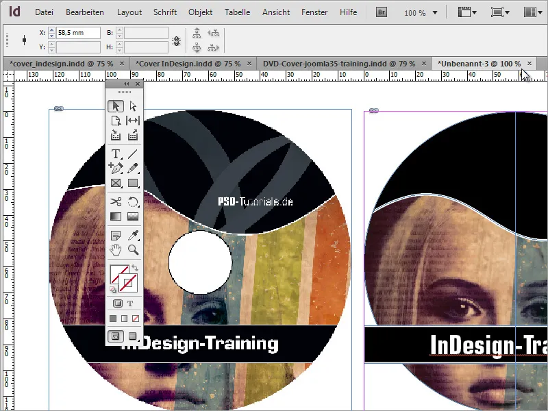 Créer une jaquette de DVD et un label de DVD - Partie 4 : Créer un label dans InDesign