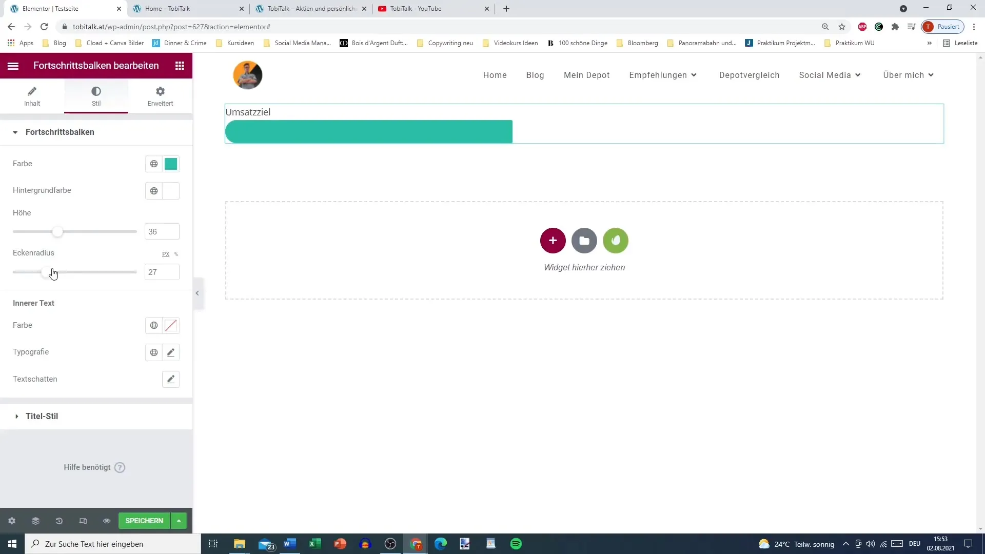 Créer et personnaliser une barre de progression dans Elementor Créer et personnaliser la barre de progression dans Elementor