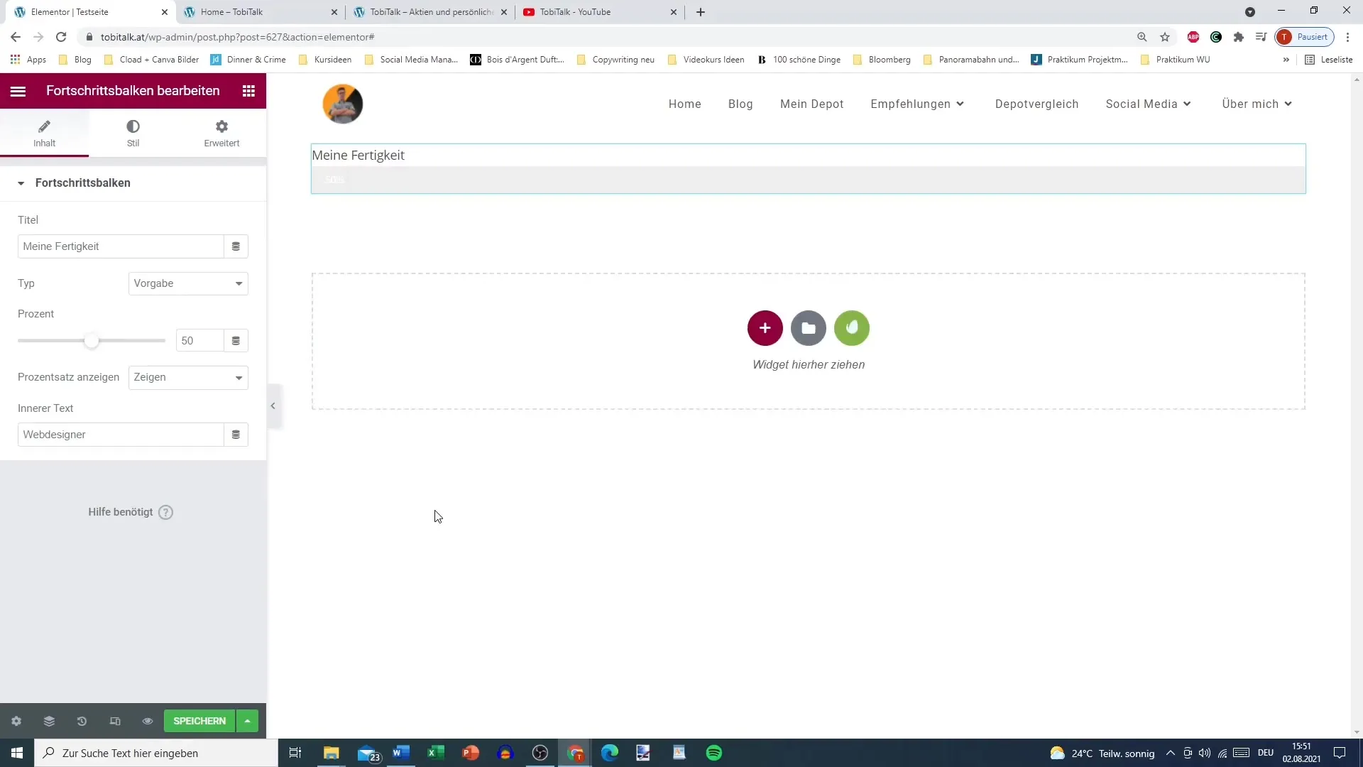 Créer et personnaliser la barre de progression dans Elementor Créer et personnaliser la barre de progression dans Elementor