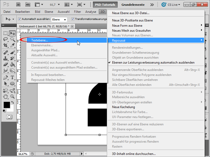 3D-tekstin luominen - vanhanaikainen ja fiksu menetelmä