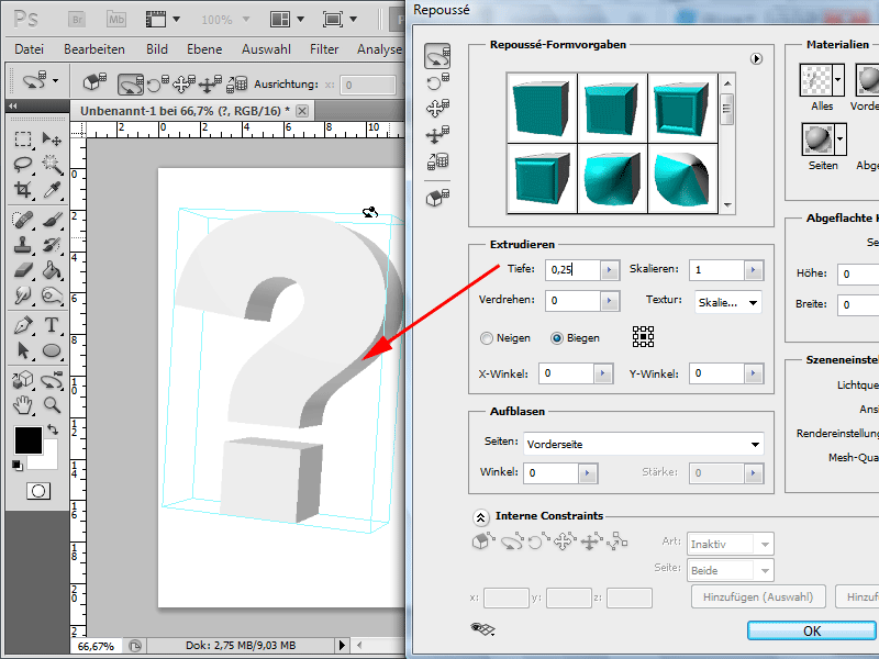 3D-tekst maken - een ouderwetse en slimme methode