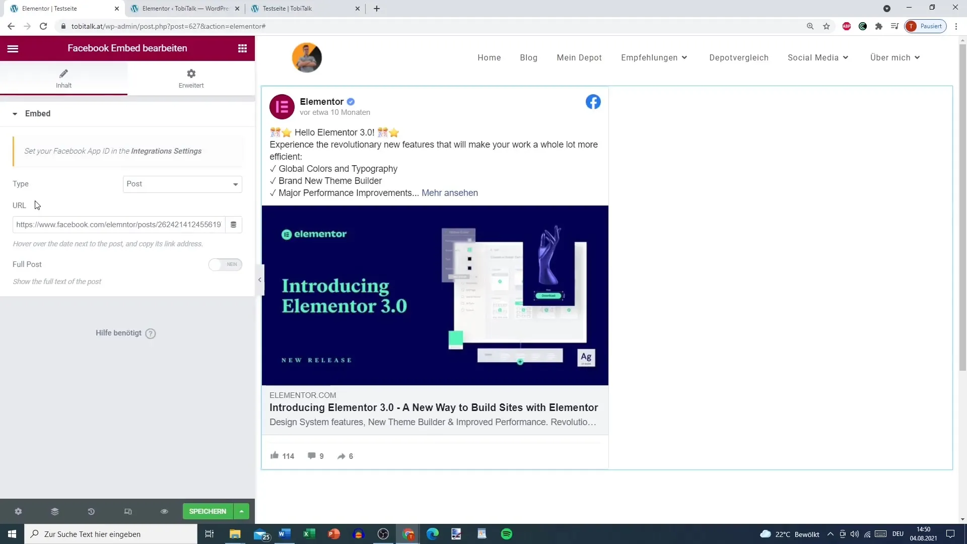 Mengintegrasikan elemen Facebook ke dalam WordPress dengan Elementor Pro